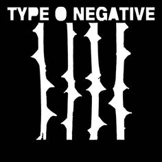 the type negative logo is shown in white on a black background, with four different types of