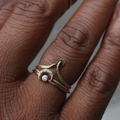 We love this tiny little mushroom stacker, both for its level of detail -- it's all about the gills you guys -- and for its sheer size given the detail. Wonderful for stacking, or for an understated, just-for-you wedding band. Available in 14k yellow gold & handmade by Kimi Kaplowitz in her Portland Studio. Dainty Hand Forged Stackable Wedding Rings, Dainty Hand Forged Stackable Rings For Anniversary, Mushroom Rings, Sofia Zakia, Mushroom Ring, Little Mushroom, Stacker Rings, Pottery Mugs, Pretty Things