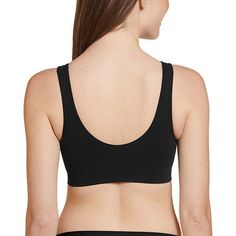 For a feel-good bra that you actually look forward to putting on—experience the airy feel of the Jockey Cotton Seamfree Molded Cup Bralette. Stretchy, breathable cotton blend fabric feels soft against the skin, while sewn-in, wire-free molded cups enhance your natural shape. The best part? No pads to remove for washing! Extra back and side smoothing adds a sleek fit under your favorite tops while wide straps and a stretchy underband lend comfortable support without pinching or digging. Perfect c Black Seamless Everyday Bra, Everyday Black Seamless Bra, Black Seamless No-show Sports Bra, Black Stretch Bra For Everyday, Everyday Stretch Black Bra, Everyday Black Stretch Bra, Black Medium Support Bra, Small Bra, Natural Shapes