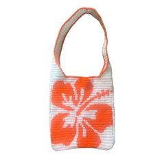 Crochet Hibiscus Flower Tote Bag - Etsy Rectangular White Crochet Bag For Vacation, White Tropical Bag For Everyday Use, White Tropical Beach Bag For Everyday Use, Large White Bags For Vacation, Large White Vacation Bag, Large White Vacation Bags, White Crochet Shoulder Beach Bag, White Crochet Beach Bag For Everyday Use, White Crochet Bags For Vacation