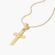 A truly timeless pieces. This gold cross pendant necklace is an elegant, stylish way to celebrate your faith. Wear it alone or layer it for a modern look. Xmas Wishes, Gold Cross Pendant, Gold Cross, Cross Pendant Necklace, Metal Necklaces, Cross Pendant, Precious Metals, Timeless Pieces, Fine Jewelry