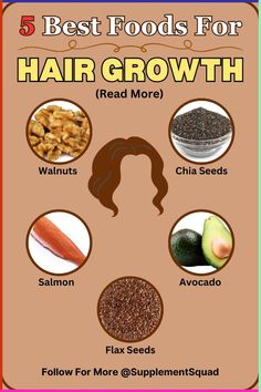 Try out these foods if you're looking to obtain optimal hair growth. These foods will help promote healthy hair growth and restore your hair proteins for preventing hair loss giving it a healthier look also. Check out our article for the full list of foods for healthy hair growth.\n#hairgrowth #healthyhair #healthyfoods #foodsforhairgrowth #wellness #organic Best Food For Healthy Hair, Hair Diet Healthy, Foods For Thicker Hair, Foods That Grow Your Hair, Hair Food Growth, Best Food For Hair Growth, Food For Healthy Hair, Food For Hair Growth, Best Vitamins For Hair Growth