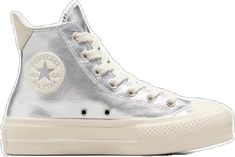 Chuck Taylor All Star Lift, Platform Sneaker, Converse Chuck Taylor All Star, Chuck Taylor All Star, Converse Chuck, Up Styles, Pure Silver, Chuck Taylor, High Top