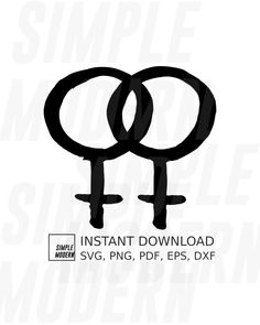 an image of two symbols with the words instant download svg, png, dxf