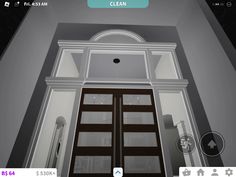 Entryway Decor Bloxburg, Door Ideas Bloxburg, Front Door Bloxburg, Custom Door Bloxburg, Bloxburg Front Door Ideas, Bloxburg Door Ideas, Bloxburg Front Door, Bloxburg Tricks, Bloxburg Building