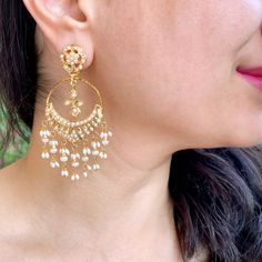 All Gold Plated Earrings 22k Gold Jewelry Necklaces, Gold Jewellry, 22k Gold Jewelry, Chandbali Earrings, Pearl Necklace Set, Gold Jewelry Necklace, Emerald Necklace, Gold Bangle Bracelet, Online Earrings