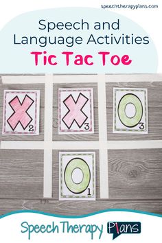 speech and language activities tic tac toe