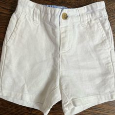 Janie And Jack White Linen Shorts New Never Worn (I Had 2 Of The Same) Beautiful Boys Great Quality Cute White Summer Pants, Fitted Shorts For Playtime, White Bottoms For Summer Playtime, White Summer Bottoms For Playtime, White Summer Playtime Bottoms, White Playwear Shorts, Casual Fitted Shorts For Playtime, White Cotton Bottoms For Playwear, White Shorts For Spring Playwear