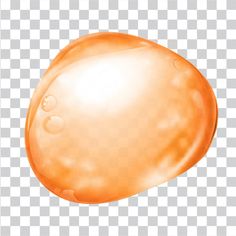 an orange bubble floating in the air