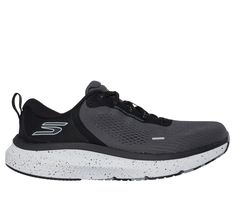 Go the distance with long-lasting support and lightweight comfort wearing Skechers Waterproof: GO RUN Pure 4. Designed with resilient Skechers ECO FLIGHT cushioning made with recycled materials, this vegan running style features an engineered mesh upper with our Breathe Easy Technology , removable Skechers Arch Fit insole, and a Goodyear Rubber Outsole. | Skechers Men's Waterproof: GO RUN Pure 4 Sneaker | Medium Width | Lightweight, resilient Skechers ECO FLIGHT cushioning made with at least 10% Gray Waterproof Running Shoes For Sports, Gray Waterproof Running Shoes, Waterproof Functional Running Shoes For Light Sports, Functional Waterproof Running Shoes For Light Sports, Functional Waterproof Training Running Shoes, Waterproof Athleisure Running Shoes For Sports, Athleisure Waterproof Running Shoes For Sports, Dynamic Waterproof Running Shoes For Training, Sporty Waterproof Running Shoes For Training