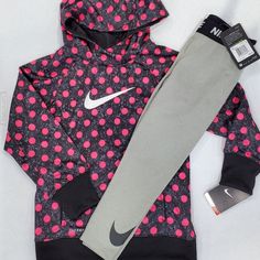 Nwt Bin Pk S Pink Winter Sportswear Activewear, Nike Loungewear Sets, Nike Long Sleeve Loungewear Sets, Pink Winter Athleisure Activewear, Nike Sporty Winter Sets, Sporty Nike Winter Sets, Casual Nike Winter Sets, Pink Winter Sports Sets, Playful Pink Activewear For Spring