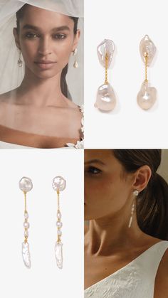 Discover Adorn Pili’s Bridal Collection, featuring stunning pearl wedding pieces. Each lovely design is crafted to bring an ethereal and luxurious touch to your bridal jewelry, perfect for creating a timeless wedding day look. Wedding Pieces, Bridal Jewelry Pearl, Pearl Wedding Earrings, Pearl Earrings Wedding