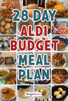 the 28 day aldi budget meal plan