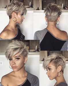 100 New Short Hairstyles for 2019 - Bobs and Pixie Haircuts, Today's article is all about 100 new short hairstyles for 2019. We all pretty sure that long hair is not the best option for each lady to be most fem..., Hairstyle Ideas Funky Hair, Trending Hairstyles, Short Pixie