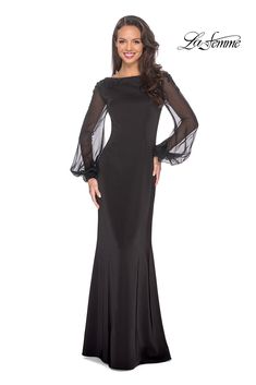 Long Black Evening Dress, Conservative Dresses, Long Sleeve Sheath Dress, Mother Of Groom Dresses, Mothers Dresses, Black Evening Dresses, Black Jersey, Bride Style, Groom Dress