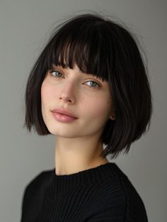 Bobs With Bangs, Trendy Bob, Short Bobs With Bangs, Curly Pixie Haircuts, Trendy Bob Hairstyles, Cool Hairstyles For Girls, Chocolate Brown Hair Color, Amazing Hairstyles, Bob Hairstyles With Bangs