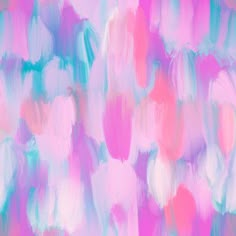 an abstract painting with pink, blue and green colors