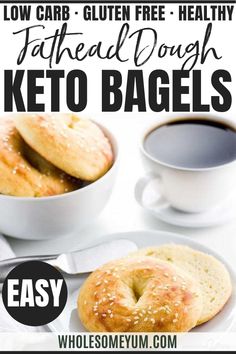 the keto bagels are ready to be eaten