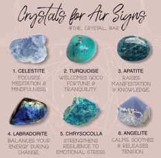 Crystal Therapy Healing, Libra And Aquarius, The Crystals, Crystal Uses, Element Air, Air Signs