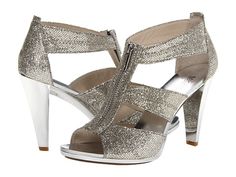 MICHAEL Michael Kors Berkley T-Strap Evening Heels, Glitter High Heels, T Strap Shoes, Michael Kors Heels, Glitter Sandals, Glitter Heels, Silver Sandals, Glitter Shoes, T Strap Sandals