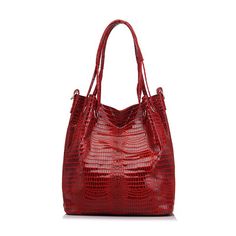 genuine leather alligator print shoulder bag Crocodile Pattern Satchel Shoulder Bag, Trendy Crocodile Pattern Shoulder Bag For Shopping, Crocodile Pattern Satchel Shoulder Bag For Shopping, Chic Travel Shoulder Bag With Crocodile Pattern, Shopping Satchel Shoulder Bag With Crocodile Pattern, Shopping Shoulder Bag With Crocodile Pattern Satchel, Red Crocodile Pattern Office Bag, Shopping Crocodile Pattern Shoulder Bag, Handheld Crocodile Pattern Bag For Shopping