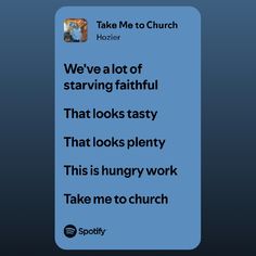 Take Me To Church, Hozier, Songs