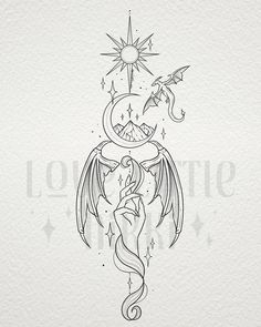 a drawing of an angel holding a star