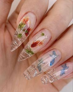 Clear Acrylic Nails, Simple Gel Nails, Grunge Nails, Really Cute Nails, Gel Nail Design, Nail Tattoo, Clear Nails, Neutral Nails, Elegant Nails