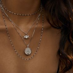 Shop our Sterling Silver Triple Moon Goddess Amulet Necklace Goddess Necklace, Amulet Necklace, Triple Moon, Moon Charm, Coin Necklace, Moon Necklace, Coin Pendant, Birthstone Necklace, Metal Necklaces