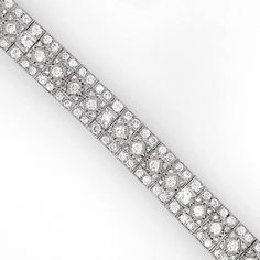 Retro / vintage inspired elegantly slim platinum 950 bracelet. Radiant cut white round natural diamonds 10.63 ct. Diamonds in G-H Color Clarity VS. Length: 18 cm Width: 1.1 cm Weight: 37.6 g [shortcode] [video] [/video] [/shortcode] Platinum Bracelet, Zambian Emerald, White Gold Bracelet, 18k Gold Jewelry, Radiant Cut, Link Bracelets, Precious Stones, Diamond Bracelet, Ring Earrings