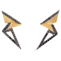 Black Diamond 0.63 carat Earrings set in 18K Gold Settings Width: 1.4 cm Length: 3.0 cm Weight: 6.36 grams The ancient Japanese tradition of paper folding has inspired the form and elements of this modern collection. With a series of folds and pleats, each piece reveals a unique visual appeal at each different angle. Gold Earrings With Black Diamonds For Gift, Luxury Gold Earrings With Diamond Eyes, Gold Fusion Earrings With Single Cut Diamonds, Modern Yellow Gold Jewelry With Black Diamonds, Mini Earrings, Paper Folding, Earrings Set, Jewelry Earrings Studs, Black Diamond