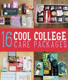 collage of various items that include cards, envelopes and other personal care products