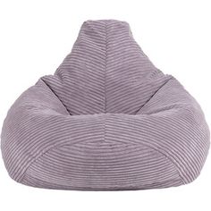 a bean bag chair that is made out of cordy material and has a zippered closure