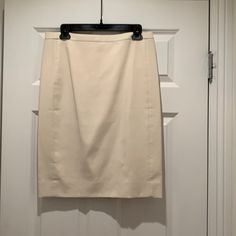 Cream Colored Pencil Skirt. Fully Lined. Never Worn Perfect Condition Cream Pencil Skirt For Workwear, Cream Lined Mini Skirt For Work, Cream Lined Skirt For Work, Cream Lined Skirt For Workwear, Cream Lined Skirt Bottoms For Work, Cream Mini Skirt For Work, Cream Workwear Skirt, Colored Pencil, Colored Pencils