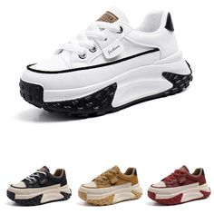 PRICES MAY VARY. [Women'S Casual Sports Shoes]: Soft, Breathable, Shock-Absorbing, Non-Slip, Increase height, Wear-Resistant, Suitable For Daily Wear And Outdoor Sports, Our Casual Sports Shoes Have It All~ [Platform Sneakers]: The Biggest Feature Of This Pair Of Shoes Is The Softness And Breathability Of Its High-Quality Leather. Putting On This Pair Of Shoes, You Can Wear Them To Work Or Go Hiking And Driving. Its Advantage Is That It Does Not Squeeze Your Feet~ [Wear For Multiple Occasions]: Shoes Soft, Go Hiking, Calf Socks, Gym Shoes, Lacing Sneakers, Driving Shoes, Casual Sport Shoes, Suede Sneakers, Women Leather