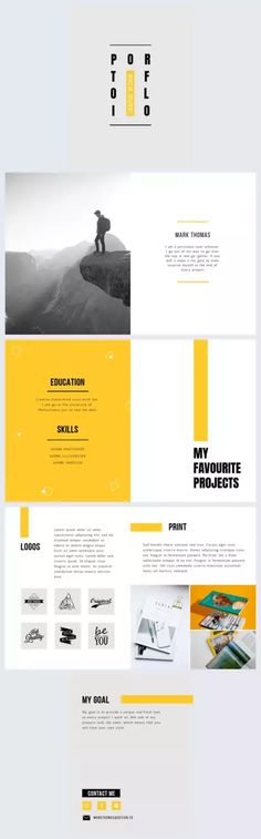 an image of a yellow and white webpage with many different layouts on it