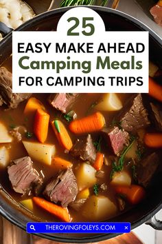 Planning meals for your next camping trip? ️ Check out these 25 Easy Make Ahead Camping Meals that include delicious camping dinner ideas make ahead and make ahead camping lunches. Save this pin for stress-free meal prep with pre-prepped camping meals that everyone will love! Camping Dinner Ideas, Camping Meals For Kids, Camping Dinner, Camping Lunches