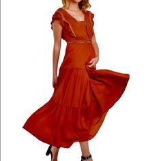 See U Soon Nwt Brick/Terracotta Sleeveless Maxi Dress Size Small New With Tags Sleeveless Lined Orange Maxi Dress, Orange Sleeveless Lined Maxi Dress, Orange Sleeveless Bohemian Midi Dress, Bohemian Orange Sleeveless Midi Dress, Orange Sleeveless Flowy Maxi Dress, Sleeveless Flowy Orange Dresses, Brown Flowy Sleeveless Midi Dress, Rust Fitted Summer Dress, Fitted Rust Summer Dress