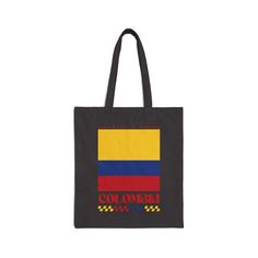 🌟 Embark on a journey through the heart of Colombia with our Colombia Retro Print Cotton Canvas Tote Bag! 🇨🇴 Crafted from premium cotton canvas, this tote encapsulates the vibrant energy and cultural richness of Colombia. Whether you're strolling through the streets of Bogotá or venturing into the lush landscapes of the Amazon rainforest, carry the spirt of Colombia with you wherever you roam! 🎨 Featuring a captivating retro print design inspired by the colors and symbolism of the Colombian flag, this tote is a testament to the country's pride and heritage. 🏞️ With dimensions of 15" x 16", it offers ample space for your essentials, making it ideal for everyday use or spontaneous adventures. Plus, with sturdy 20" handles, you can carry it comfortably, even when it's brimming with treas Multicolor Cotton Canvas Travel Bag, Multicolor Cotton Canvas Bag For Travel, Travel Cotton Shoulder Bag With Graphic Print, Multicolor Travel Bag With Graphic Print, Eco-friendly Travel Bags With Graphic Print, Spontaneous Adventures, Colombian Flag, The Amazon Rainforest, Amazon Rainforest