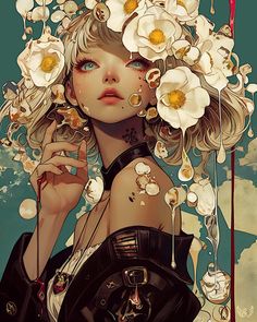 Anime Flower, Anime Fanfiction, Pin Up Art, Games For Girls, Magical Girl, Diamond Painting, Pin Up, Art Inspo