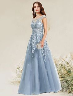 A-Line Empire Elegant Party Wear Formal Evening Dress Jewel Neck Sleeveless Floor Length Lace with Appliques Dresses Quinceanera, Formal Evening Dress, Party Kleidung, Evening Dresses Cocktail, Elegant Party, Jewel Neck, Wedding Bridesmaid Dresses, Quinceanera Dresses, Formal Evening Dresses