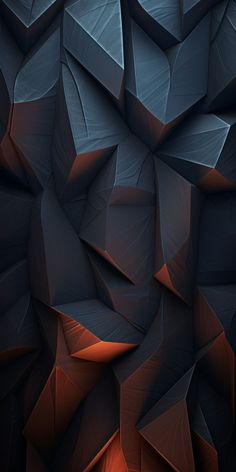 an abstract background made up of many different shapes and sizes, all in black and orange