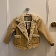 Brand New Never Been Worn Zara Girl Kids Coat Size 7. Cute Beige Outerwear For Spring, Cute Fitted Winter Outerwear, Cute Zara Long Sleeve Outerwear, Cute Fitted Fall Outerwear, Zara Winter Coat, Zara Biker Jacket, Girls Denim Shirt, Faux Fur Lined Coat, Toddler Winter Coat