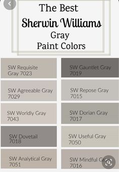 the best sherwin williams gray paint colors