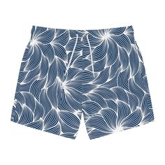 Nothing can swoosh down the summer heat like a dive into the sea - or into the nearest pool. These personalized swim trunks are here to take on your exclusive designs and most playful patterns. With an all-over-print capability accompanied by vivid colors, these swim trunks help you conquer the summer season in custom style.  .: Material: 100% polyester .: Extra light fabric (3.54 oz/yd² (120 g/m .: Fast-dry fabric .: Mesh basket lining  .: Mesh-lined side pockets .: Printed care label inside .: Drawstring waist Return policy: As a print-on-demand company, all our products are unique and produced only once ordered. This also means that returns and exchanges are not supported. However, in case of a damaged product or a manufacturing error, we offer a free replacement or a refund if you cont Blue Graphic Print Swimwear For Poolside, Blue Graphic Print Beachwear Swimwear, Blue Graphic Print Swimwear, Surfing Swimwear With Graphic Print For Beach Season, Graphic Print Swimwear For Surfing In Beach Season, Graphic Print Swimwear For Surfing, Blue Graphic Print Swimwear For Beach Season, Beachwear Swim Trunks With Graphic Print, Graphic Print Swim Trunks For Summer