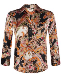 L’Agence Tan Paisley Medallion Dani Blouse Collar ¾ length sleeves; button cuffs Button down front closure Relaxed fit Rounded hem 100% silk Luxury Women's Paisley Print Blouse, Luxury Paisley Print Spring Blouse, Luxury Long Sleeve Tops With Paisley Print, Luxury Paisley Print Top With Spread Collar, Blouse Collar, Athleisure Dress, Knit Denim, Silk Charmeuse, Summer Skirts