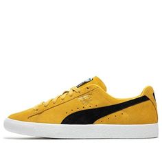 PUMA Clyde OG 'Yellow Black' 391962-07 - KICKS CREW Puma Clyde, Fashion Performance, Sneaker Collection, Stylish Sneakers, Yellow Black, Perfect Pair, Your Perfect, Sneakers, Yellow