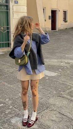 Finally , The Timeless Flat Shoes We Are Wearing This Season - CLOSS FASHION Ballet Flats Outfit, Flats Outfit, Neue Outfits, Looks Style, Mode Inspiration, Rock Style, Outfits Casuales