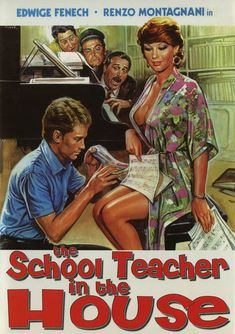 the school teacher in the house movie poster with an image of a man and woman