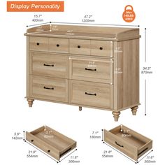 an image of a dresser with drawers